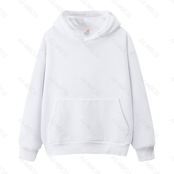 AI-MICH Trendy Unisex Sweater Full Zip Up Hoodies Plain White Heavy Thick Unique Private Label Street Wear Zipup Jacket Hoodie Custom - Image 8