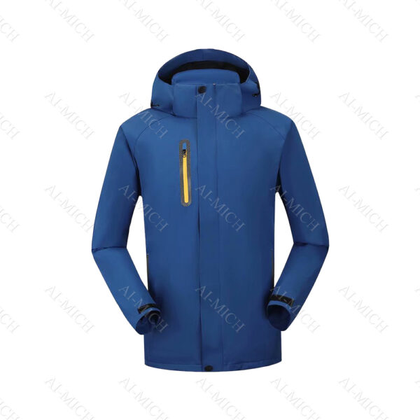 AI-MICH Custom Logo Soft Shell Hood Male Winter Outdoor Jacket Coat Waterproof Jacket Multi -Function Set 100 % Polyester - Image 9