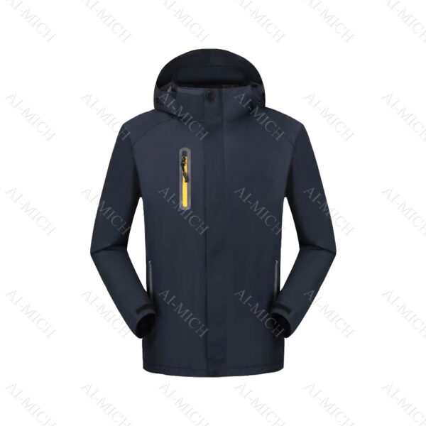 AI-MICH Custom Logo Soft Shell Hood Male Winter Outdoor Jacket Coat Waterproof Jacket Multi -Function Set 100 % Polyester - Image 7