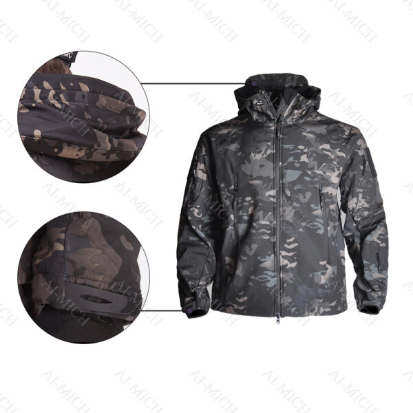 AI-MICH Fashionable Function Water Proof Set Jacket Customize Service Wholesale Jacket Waterproof Outdoor Jacket Lightweight Camouflage - Image 2