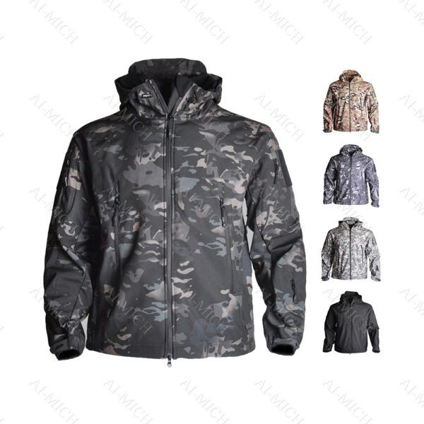 AI-MICH Fashionable Function Water Proof Set Jacket Customize Service Wholesale Jacket Waterproof Outdoor Jacket Lightweight Camouflage - Image 3