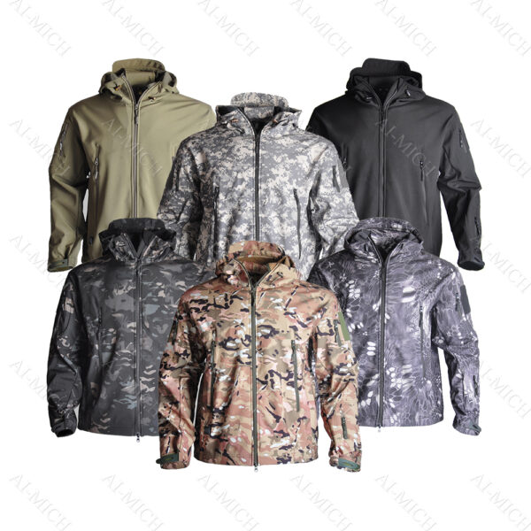 AI-MICH Fashionable Function Water Proof Set Jacket Customize Service Wholesale Jacket Waterproof Outdoor Jacket Lightweight Camouflage - Image 6