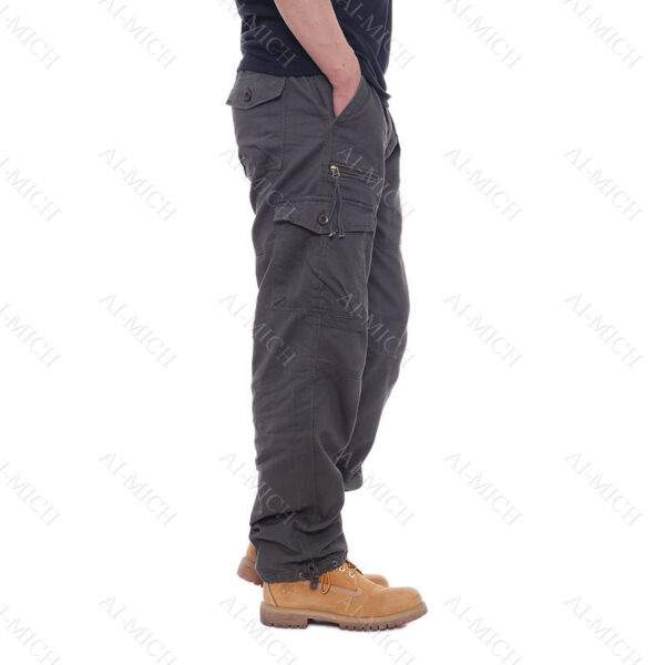 AI-MICH Customized Casual Work Pants Outdoor Sports Tactical PantsPocket Water Proof Elastic Increase Code Men 100% Cotton - Image 2