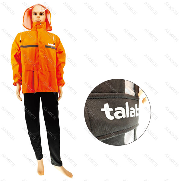 AI-MICH Custom High Visibility Reflective Safety Outdoor Riding Split Raincoat Rain Pants Suit Talabat Raincoat Set - Image 3