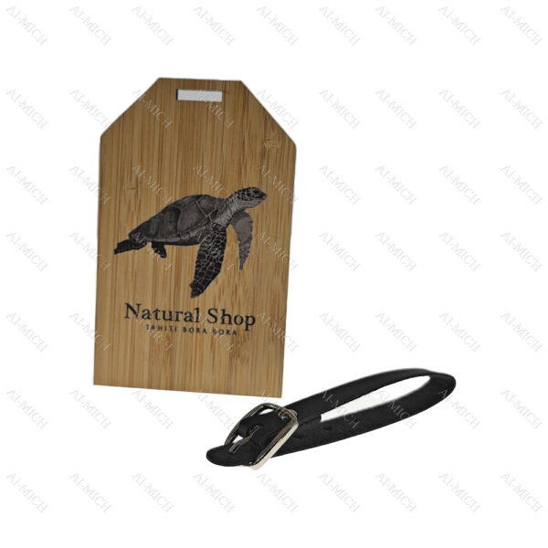 AI-MICH New Fashion Eco Friendly Light Wood Luggage Tag Hobby Wooden Luggage Tag