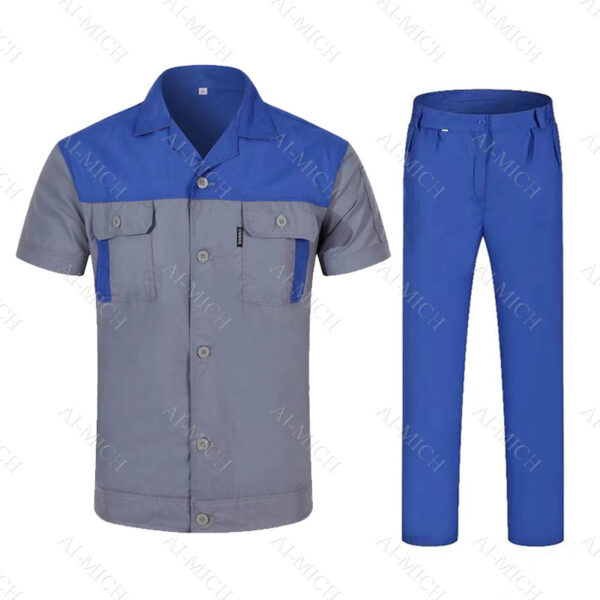 AI-MICH Spring And Autumn Long Sleeve Reflective Work Clothes Set Factory Workshop Work Labor Protection Uniform Guard