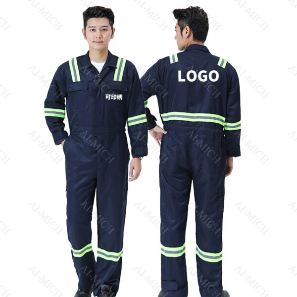 AI-MICH Cotton Custom Made Abrasion Security Uniform Maintenance Staff Embroidery Work Clothes Factory Durable Waterproof