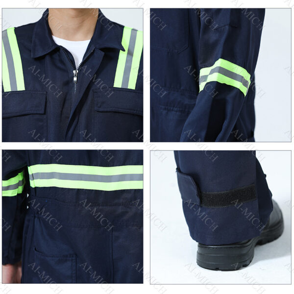 AI-MICH Cotton Custom Made Abrasion Security Uniform Maintenance Staff Embroidery Work Clothes Factory Durable Waterproof - Image 6