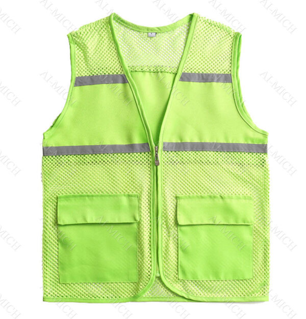 AI-MICH Custom Logo Hot Melt Pressed Reflective Vest Traffic Safety Clothing Printed Wear-resistant Wholesale Doorman Uniform (Copy) - Image 3