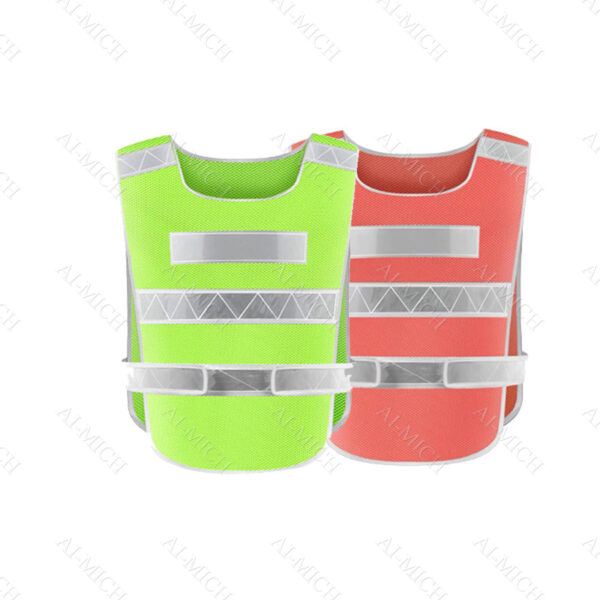 AI-MICH Security Work Reflective Vest Print the Logo Multiple Pockets Safety Uniforms Button Thickened Vest Quick Drying - Image 4