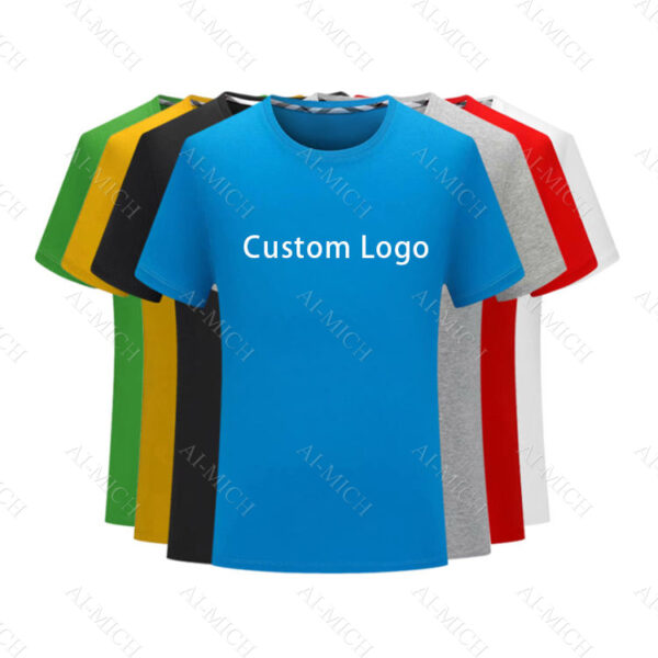 AI-MICH New Design Cheap Promotional T Shirt 100% Cotton Custom Logo Free Artwork T shirt