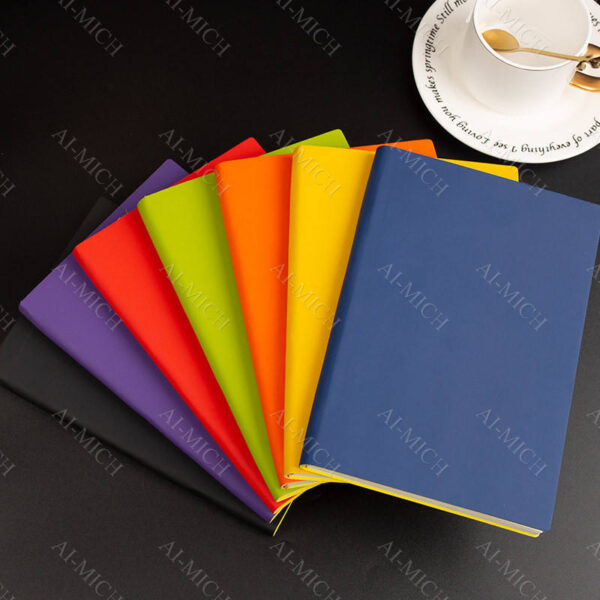 AI-MICH Wholesale Custom PU Leather Hard Cover Notebook Supplier Newest Design Logo Cotton For Business Gift School - Image 4